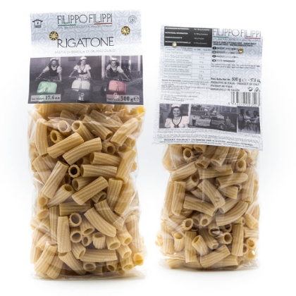 Poza cu Paste Rigatoni din griş de grâu dur, Filippo Filippi, 500g
