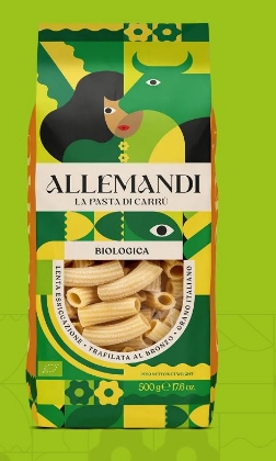 Poza cu Paste Rigatoni din griş de grâu dur Bio, Allemandi, 500g