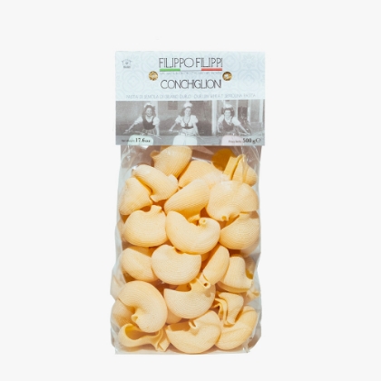 Poza cu Paste artizanale din griş de grâu dur, Conchiglioni, Filippo Filippi, 500g