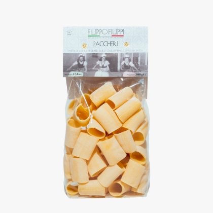 Poza cu Paste artizanale din griş de grâu dur, Paccheri, Filippo Filippi, 500g