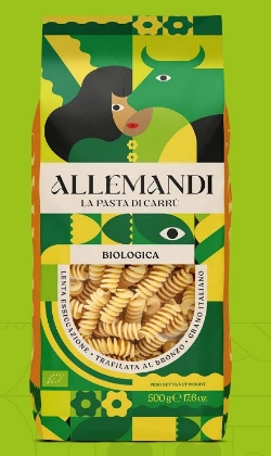 Poza cu Paste artizanale din grâu dur italian Bio, Fusilli, Allemandi, 500g