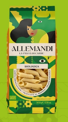 Poza cu Penne artizanale din grâu Bio, Allemandi, 500g