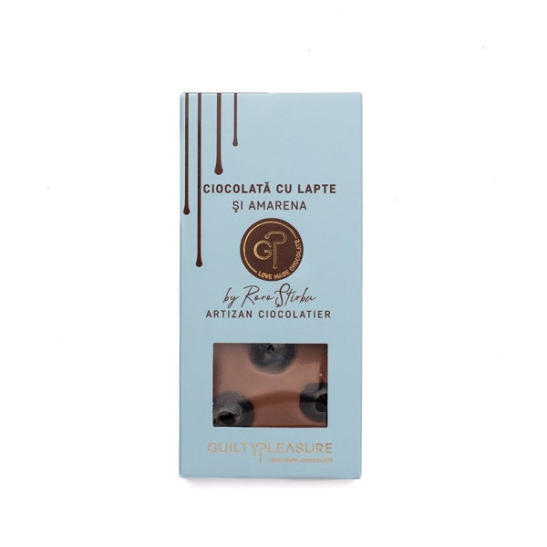 Poza cu Ciocolată cu lapte şi Amarena, Guilty Pleasure, 100g