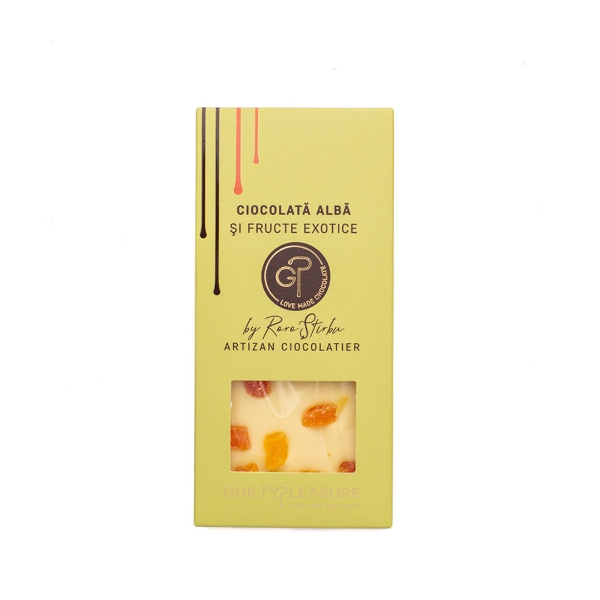 Poza cu Ciocolată albă cu fructe exotice, Guilty Pleasure, 100g