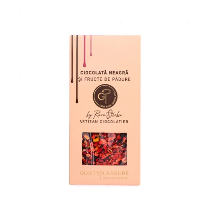 Poza cu Ciocolată neagră cu fructe de pădure, Guilty Pleasure, 100g