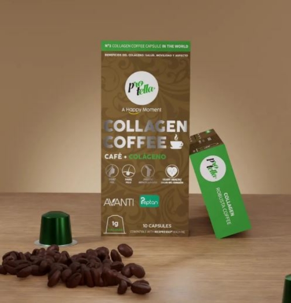 Poza cu Capsule cafea cu colagen, Protella, 10x40g