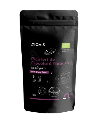 Poza cu Picături de ciocolată neagră Bio, Niavis, 125g