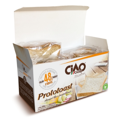 Poza cu Pâine crocantă proteică Prototoast Stage 2 Naturale, Ciao Carb, 200g (4x50g)