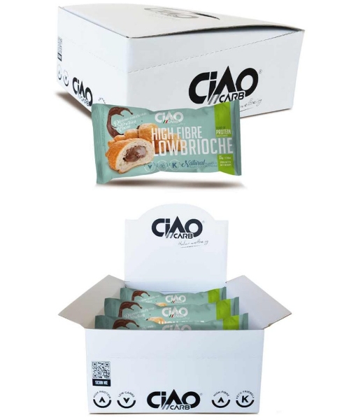 Poza cu Croissant cu cremă proteică de cacao Lowbrioche, Ciao Carb, 55g