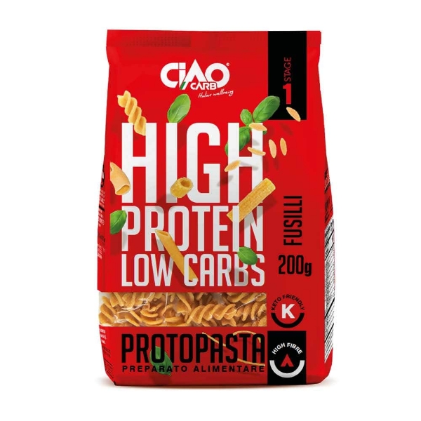Poza cu Paste proteice Protopasta Fusilli Stage 1, Ciao Carb, 200g