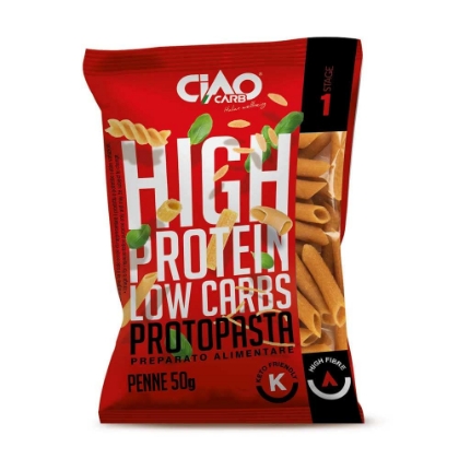 Poza cu Paste proteice Protopasta Penne Stage 1, Ciao Carb, 50g