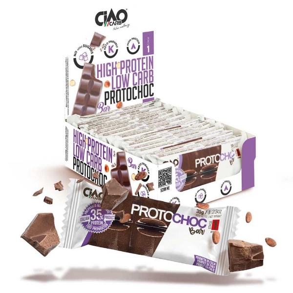 Poza cu Baton proteic de ciocolată Protochoc, Ciao Carb, 35g 