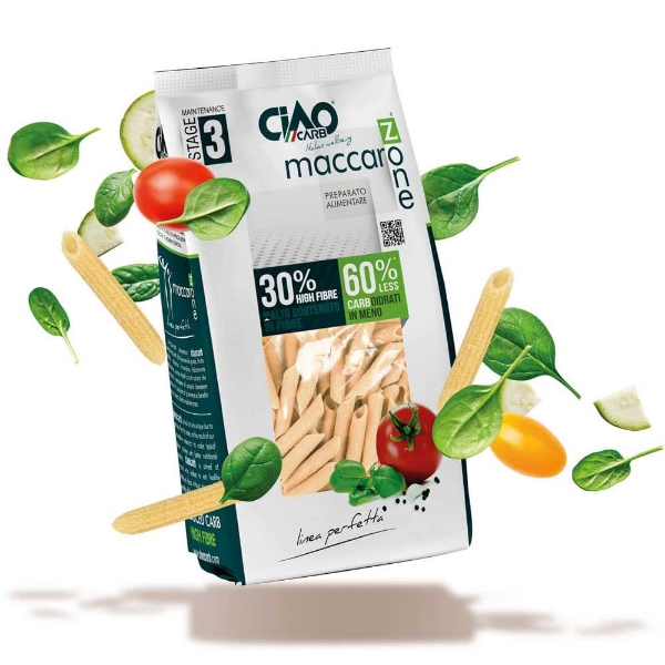 Poza cu Paste Penne Low-Carb Maccarozone, Stage 3, Ciao Carb, 250g 