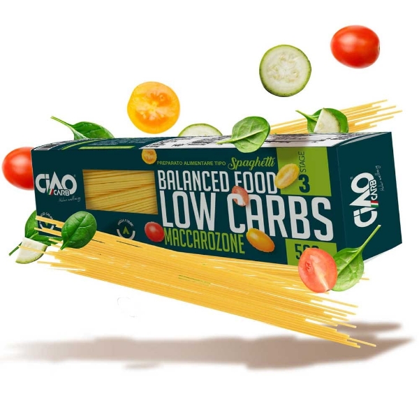 Poza cu Paste Spaghetti Low-Carb Maccarozone, Stage 3, Ciao Carb, 250g 