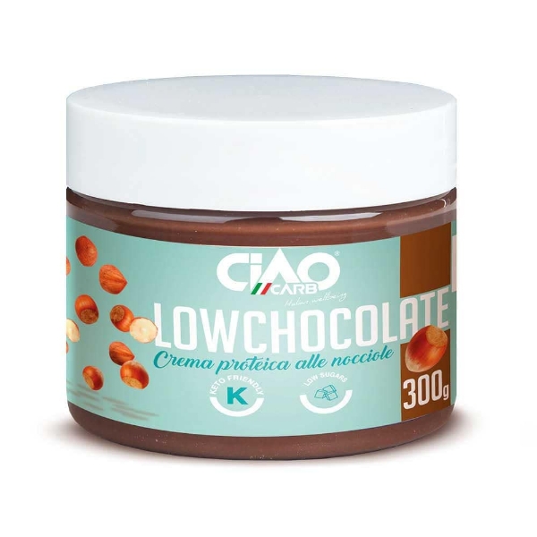 Poza cu Cremă proteică cu alune Lowchocolate, Ciao Carb, 300g