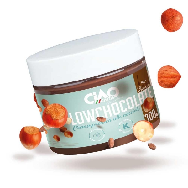Poza cu Cremă proteică cu alune Lowchocolate, Ciao Carb, 300g