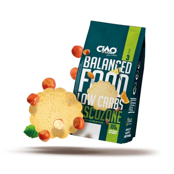 Poza cu Biscuiţi proteici cu alune, Ciao Carb, 100g