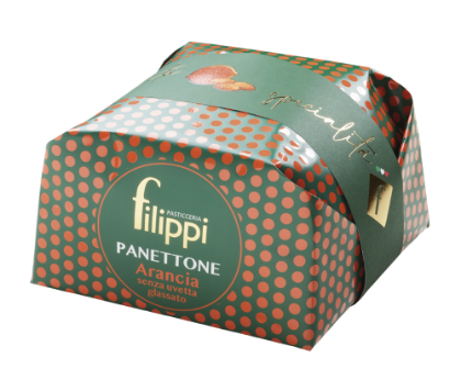 Poza cu Panettone cu portocale confiate, fără stafide, Pasticceria Filippi, 500g