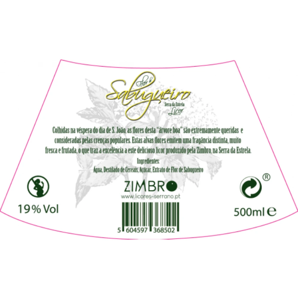 Poza cu Lichior din flori de soc, Zimbro, 500 ml